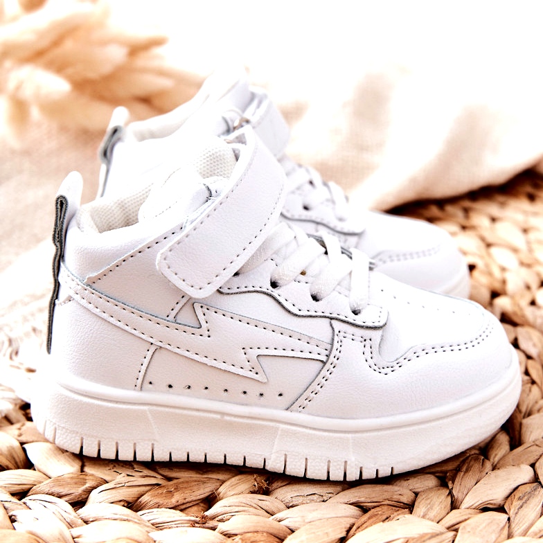 Children's High Sports Shoes White 2 Children's High Sports Shoes White 2
