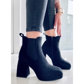 BM Ciara Black wide heel boots 2