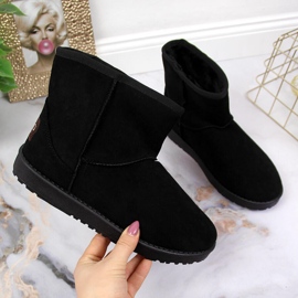 Women's black suede snow boots NEWS 2