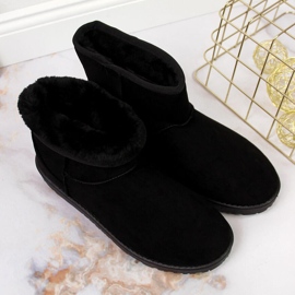 Women's black suede snow boots NEWS 1