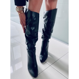 BM High-heeled boots with crinkles from Whitney Black 2