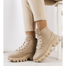 BM Nurbi women's brown hiking boots beige 1