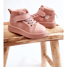 PA1 Children's High Sneakers With Velcro Pink Cheezi 2