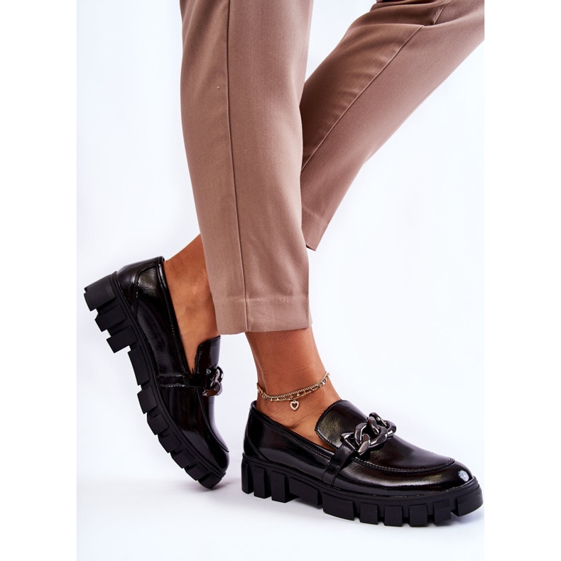 Sergio Leone Lacquered Loafers On The Black Inger Platform 2