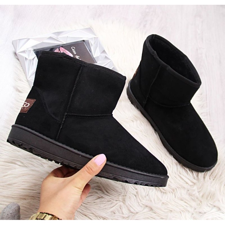 BM NEWS W EVE186A black suede snow boots 1
