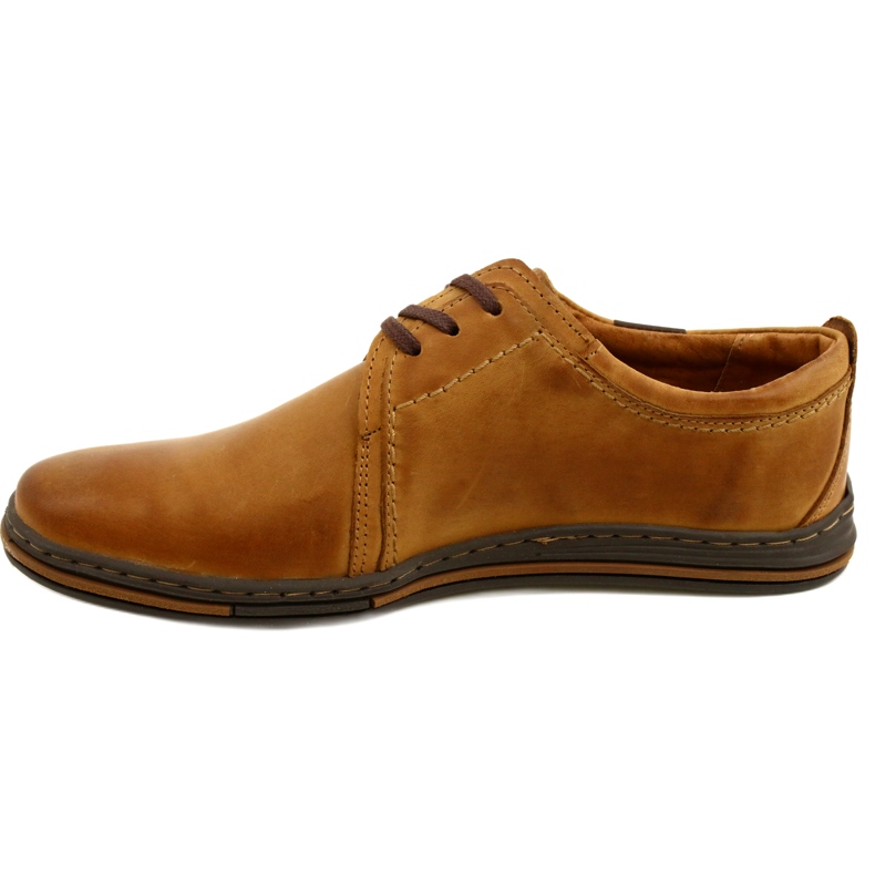 Polbut 343 Camel men's leather shoes brown 1