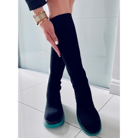 PA1 Sock booties Duff Blue upper black multicolored green 2