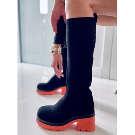 PA1 Duff Orange sock upper black 1