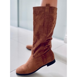 PA1 Flatty Camel flat boots brown 1