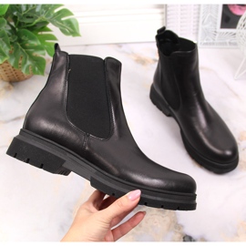 Black Dolce Pietro slip-on leather ankle boots 1