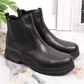 Black Dolce Pietro slip-on leather ankle boots 2