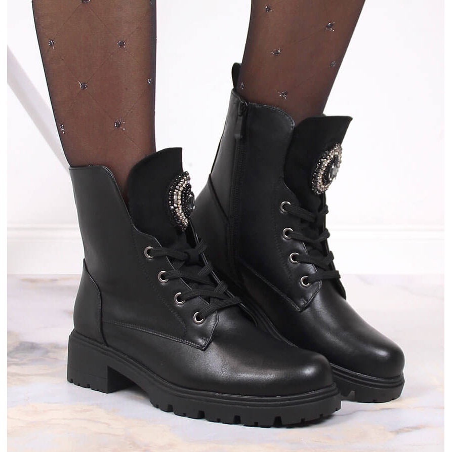 S.Barski Fashionable Black Alisse Warm High Heels Boots - KeeShoes