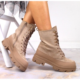 Women's beige warm boots Potocki 1