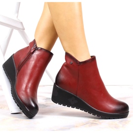 Red Women's insulated wedge boots Jezzi black 1