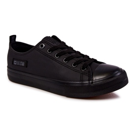 Men's Low Leather Sneakers Big Star KK174009 Black 1