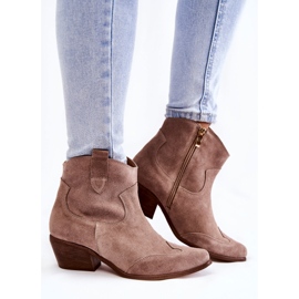 Women's Booties Spitz Lewski Shoes 3236 Cappucino brown 1 Women's Booties Spitz Lewski Shoes 3236 Cappucino brown 1