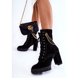 Suede lace-up boots Lewski Shoes 3244 / G Black 2