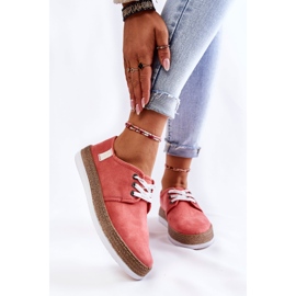 Women's Low Sneakers Memory Foam System Big Star KK276006 Coral red 1