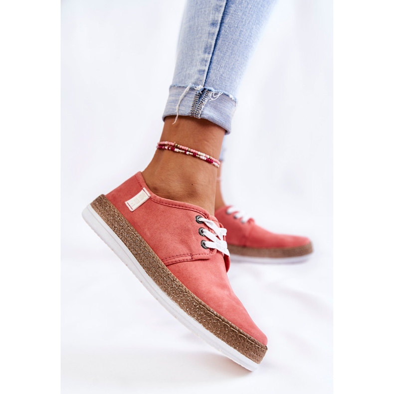 Women's Low Sneakers Memory Foam System Big Star KK276006 Coral red 2