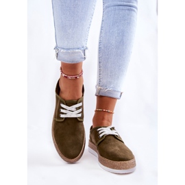 Women's Low Sneakers Memory Foam System Big Star KK276007 Khaki green 2