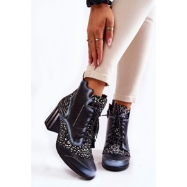 Women's Boots Leather Maciejka Black 03190-20 white grey 1 Women's Boots Leather Maciejka Black 03190-20 white grey 1
