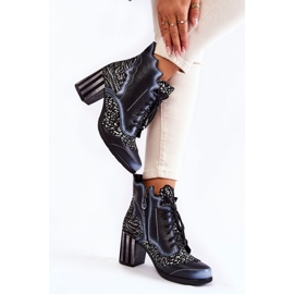 Women's Boots Leather Maciejka Black 03190-20 white grey 2 Women's Boots Leather Maciejka Black 03190-20 white grey 2
