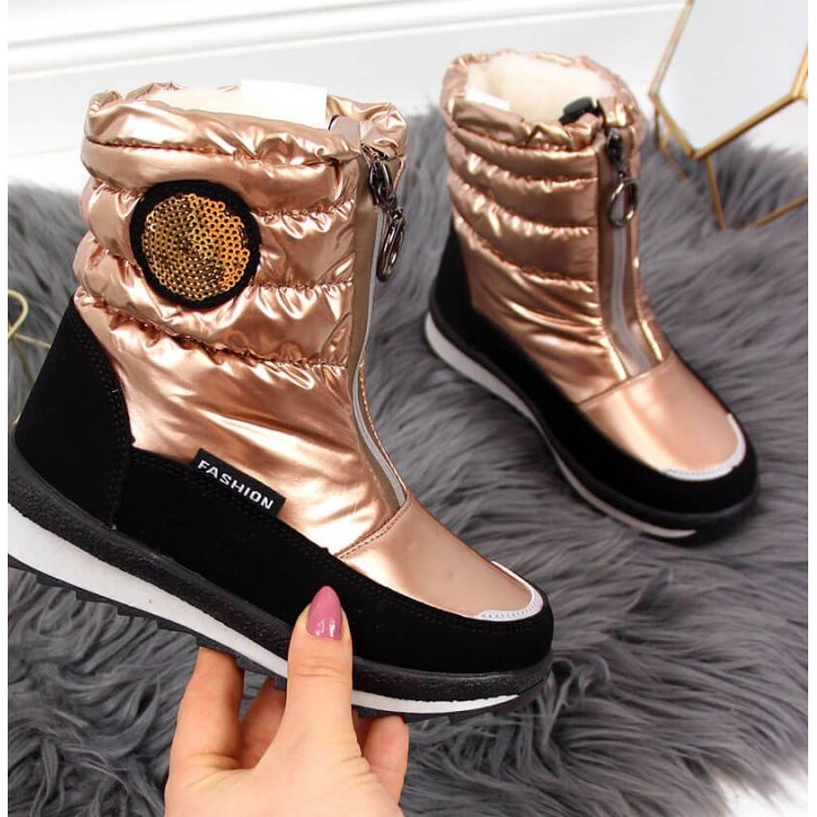 Waterproof snow boots Jr EVE323C gold white golden 1 Waterproof snow boots Jr EVE323C gold white golden 1