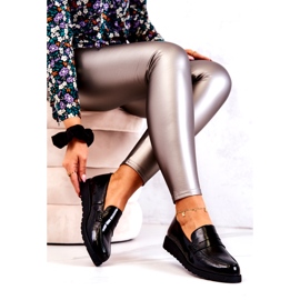 La.Fi Black Patent Wedge Loafers 4 La.Fi Black Patent Wedge Loafers 4