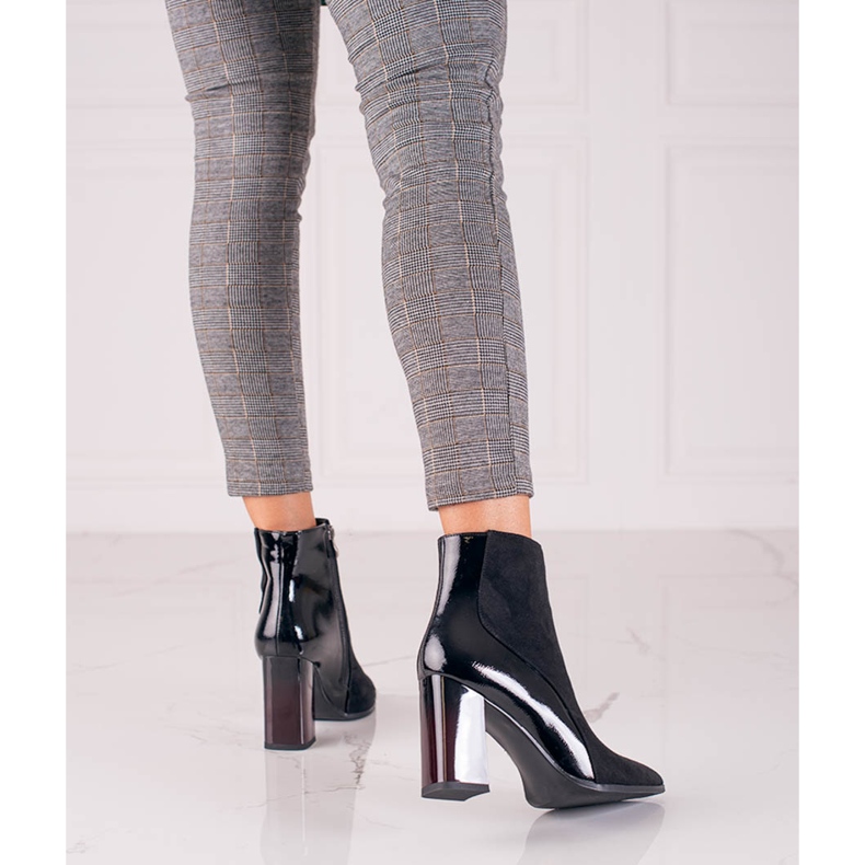 Shelovet women's boots on a high post black 2 Shelovet women's boots on a high post black 2