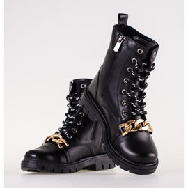 Black girls boots with Shelovet chain 1