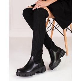 Women's musketeers with a flexible uppers Shelovet black 1