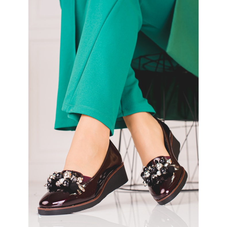 W. Potocki Elegant shoes on the Potocki wedge red 2