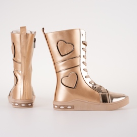Girls boots with a high shank Shelovet golden 1