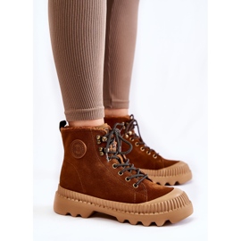 Brown Suede Warm Boots Big Star KK274520 2