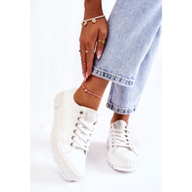 Fashionable Leather Sneakers Big Star KK274142 White 1