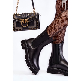 High Warmed Slip-on Booties Jodhpur boots Big Star KK274500 Black 2 High Warmed Slip-on Booties Jodhpur boots Big Star KK274500 Black 2