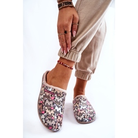 Homemade Slippers In Cats Inblu GF-12-011 Beige brown multicolored 1