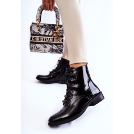 S.Barski Classic Lacquered Women's Black Warm Boots Grimma 2