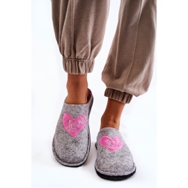 Homemade Big Star Slippers KK276020 Gray-Pink 1 Homemade Big Star Slippers KK276020 Gray-Pink 1