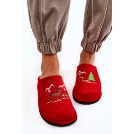 Domestic slippers Big Star KK276017 Red-Beige 2