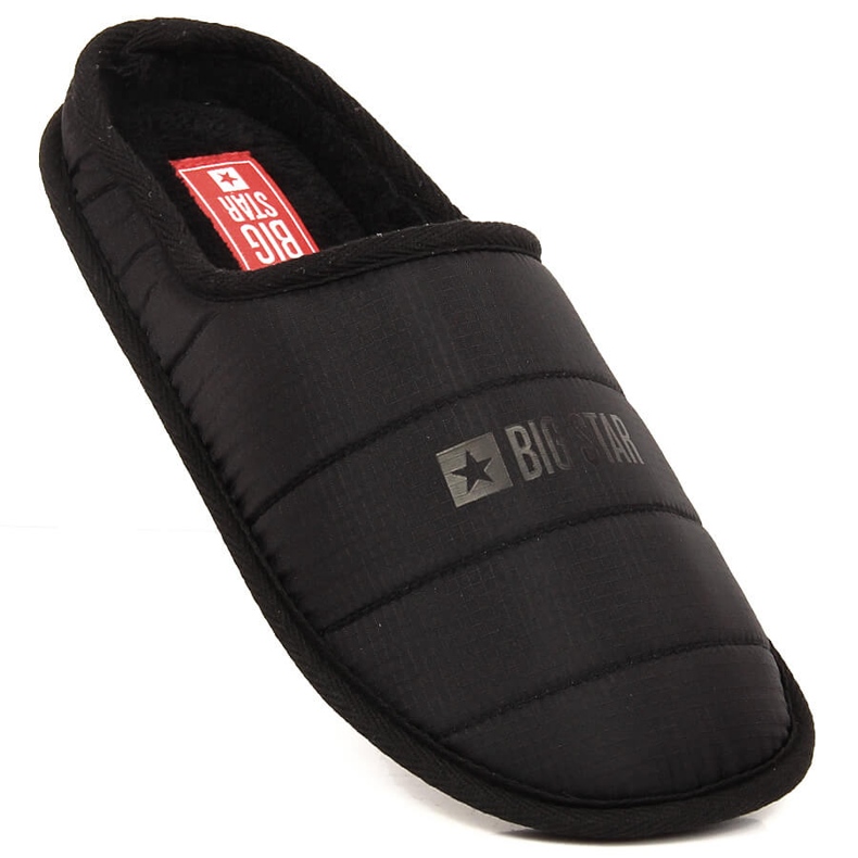 Black Big Star insulated slip-on slippers KK274602 1 Black Big Star insulated slip-on slippers KK274602 1