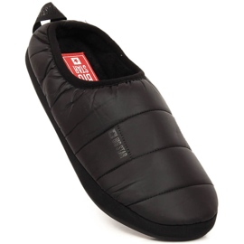 Men's slippers, insulated with an elastic band, black Big Star KK174363 1
