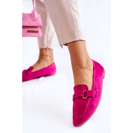 FB2 Suede Loafers With Fuchsia Santi Decoration pink 4