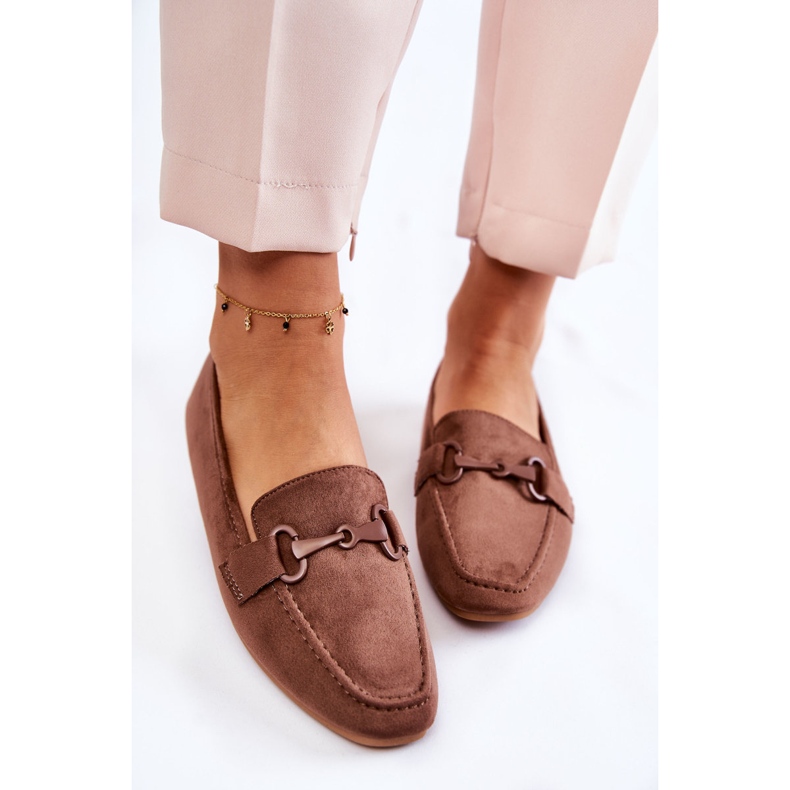 Suede Loafers With Brown Santi Decoration 2
