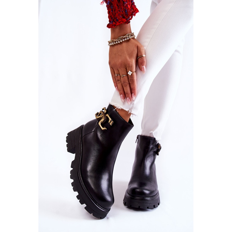 Warm Boots Workers With Decoration Laura Messi 2500 Black 1