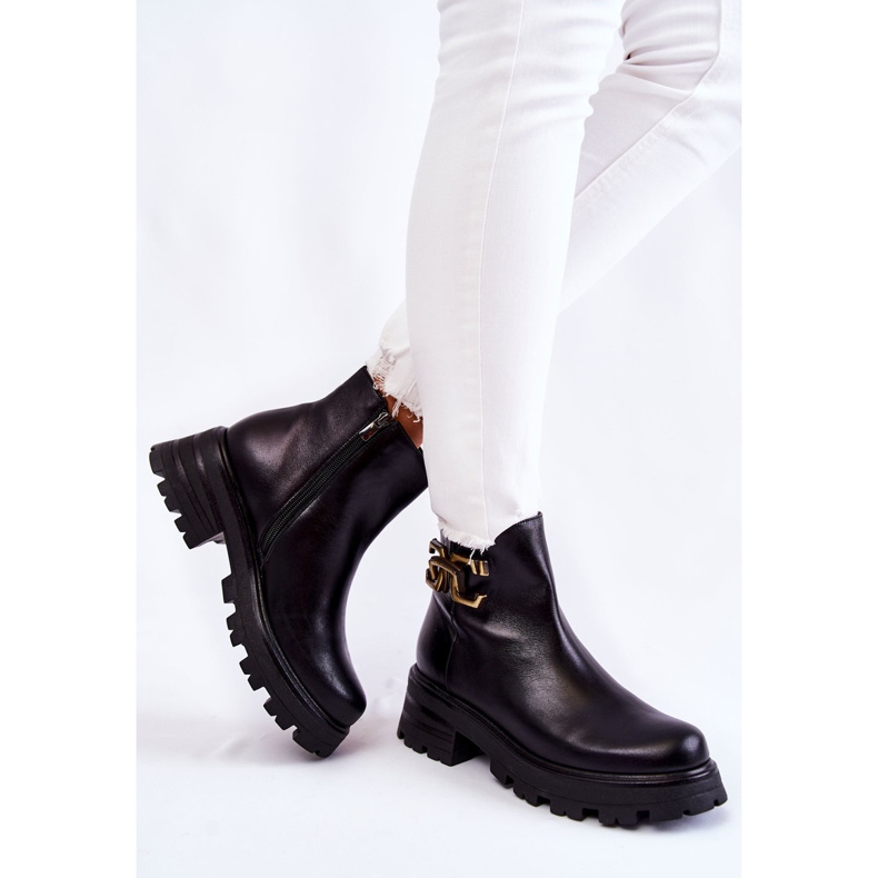 Warm Boots Workers With Decoration Laura Messi 2500 Black 2