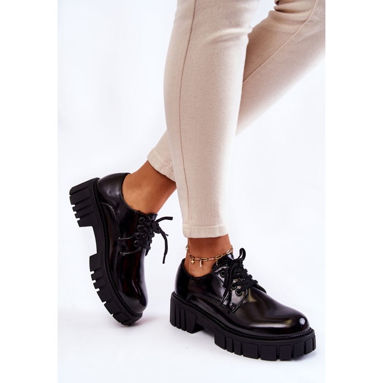 Fashionable Lacquered Shoes La.Fi 210013B-NL Black 2 Fashionable Lacquered Shoes La.Fi 210013B-NL Black 2