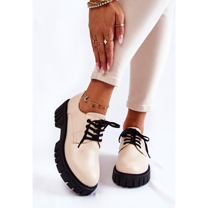 Fashionable Leather Shoes La.Fi 210013BE-PU Beige 1 Fashionable Leather Shoes La.Fi 210013BE-PU Beige 1