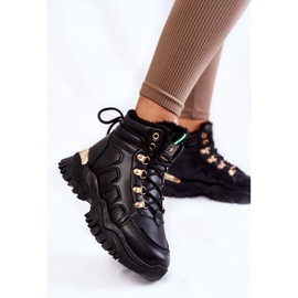 PE1 Women's Warm Boots On The Platform Black Ofelia 2
