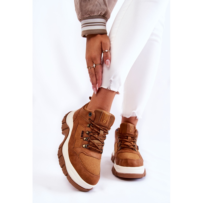 Women's Trekking Shoes Trappers Memory Foam Big Star KK274362 Brown 1